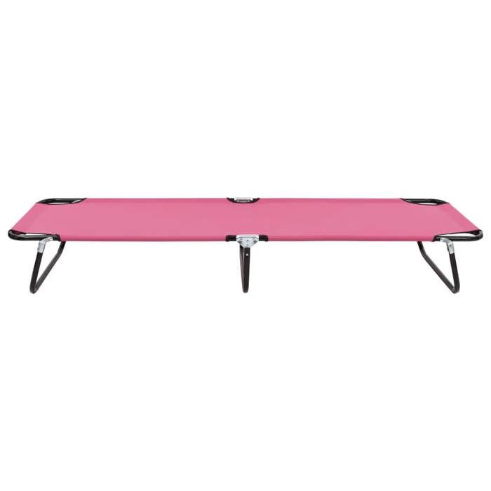 @FRENCH Chaise longue(1 personne) - TOP VENTES - Jusquà 120 kg - pliable acier rose 7289566