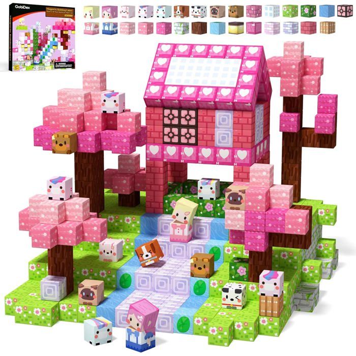 GobiDex Bloc Magnétique Enfant 100 Pièces - Blocs Licorne Éducatifs