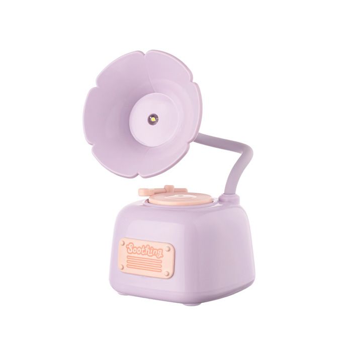 Lampe de bureau gramophone rétro créative violette 0 05 W intensité lumineuse réglable en continu cadeau danniversai