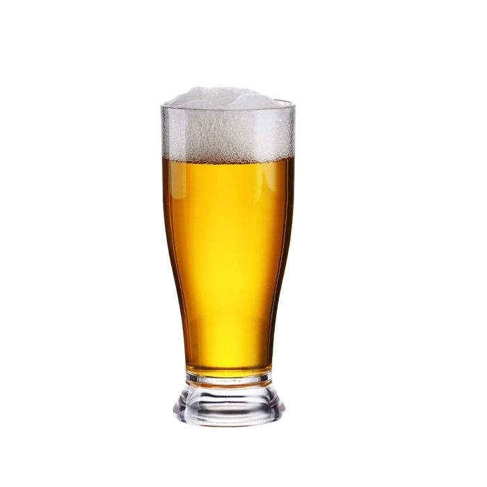 Verre à bière en acrylique - MLBQ - 320ml - Robuste et durable - Bord lisse - Transparence élevée - Confortable à tenir
