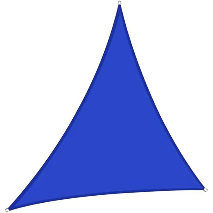 Voile dombrage triangulaire extérieur 95% UV 3x3x4.3m toile imperm. auvent jard./cour/pisc. - Couleur: bleu