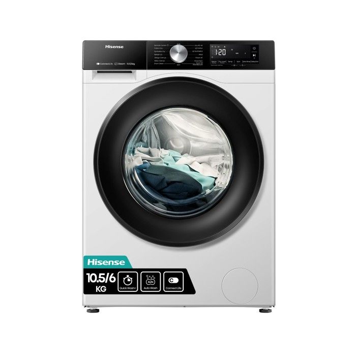 Lave-linge et Sèche-linge Hisense WD3S1043BW3 105 kg/6 kg 1400 RPM Blanc