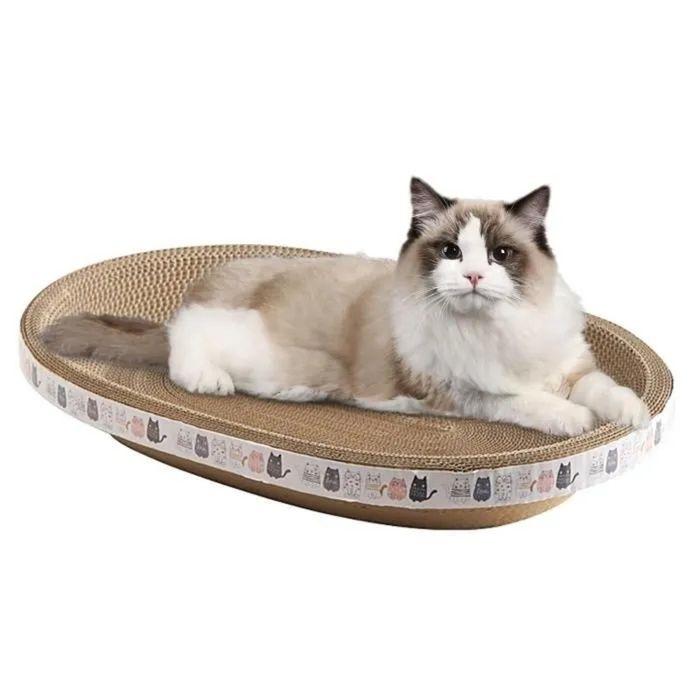 Griffoir pour Chat - Haute Densité - Ovale 2 en 1 - Durable - Confortable - Intérieur Griffoir pour Chat - Haute Densité - Ovale 2 en 1 - Durable - Confortable - Intérieur