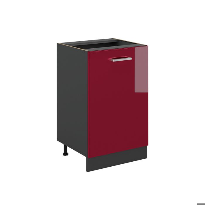 Meuble bas de cuisine R-Line 50cm sans plan de travail Rouge brillant/Anthracite Vicco 70243