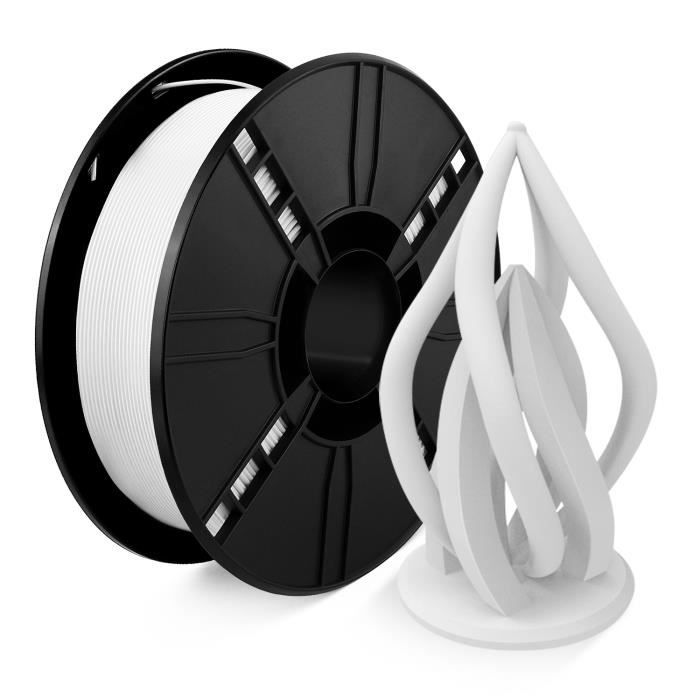 Rouleau blanc de filament PLA 1.75 mm pour imprimante 3D - Cdiscount  Informatique