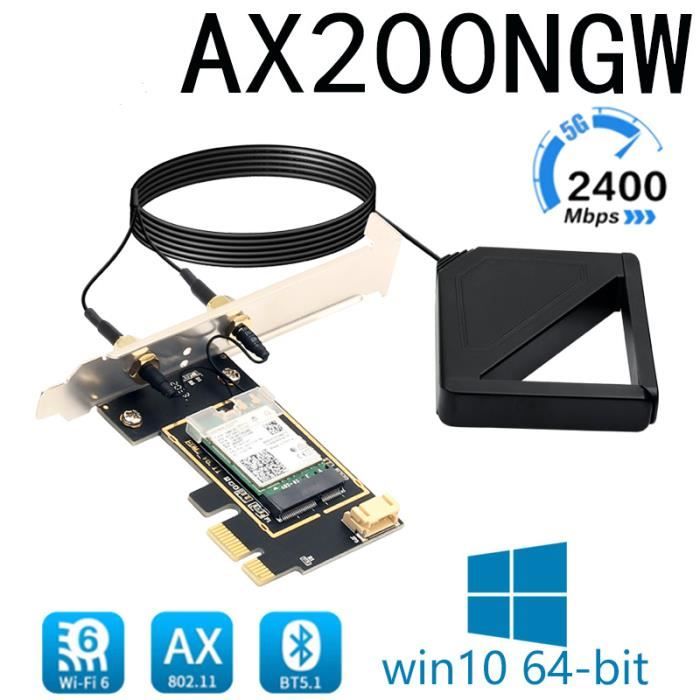 Type magnétique AX200 - Carte Réseau Sans Fil, Triple Bande 5374m ...