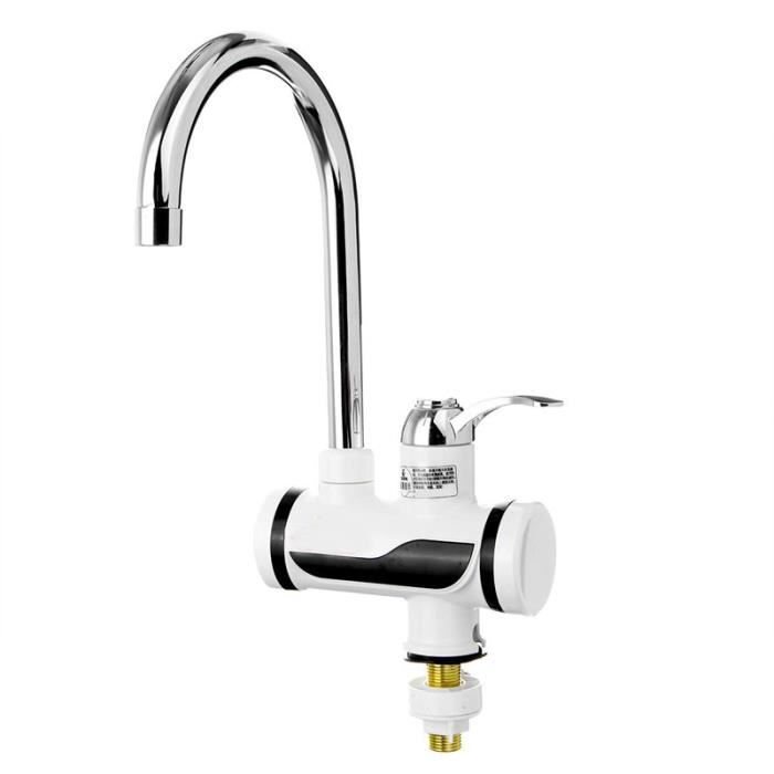 3000W Chauffe-eau électrique Instantané Robinet Chaud et Froid Mélangeur Cuisine