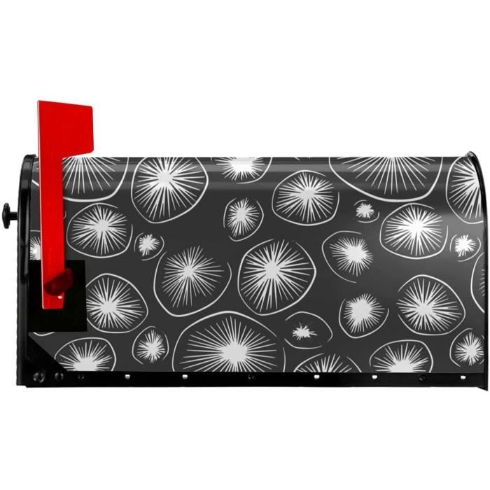 Housse De Boîte Aux Lettres Magnétique à Carreaux Noirs Et Blancs