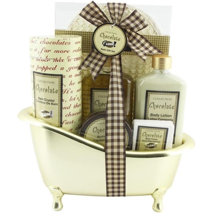 Coffret Cadeau pour Femme, Produits de Bain parfum Chocolat, Idée de Cadeau  Original pour Femmes, Idéal Anniversaire Maman