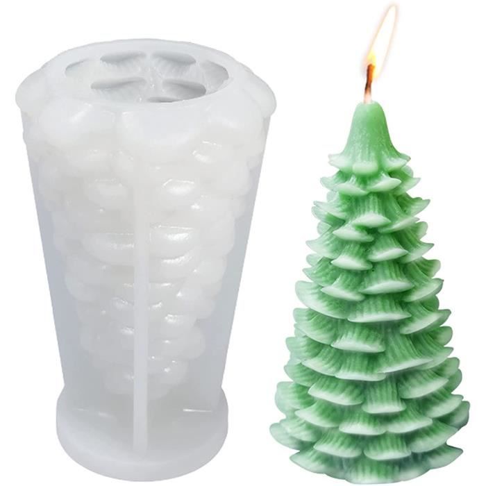 fondant Moule 3D en silicone pour bougies en forme de sapin de Noël décoration de gâteaux Moule pour décoration de gâteaux au chocolat