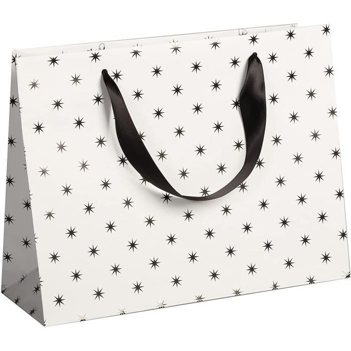 Sac cadeau imprimé - gris - - 1.00