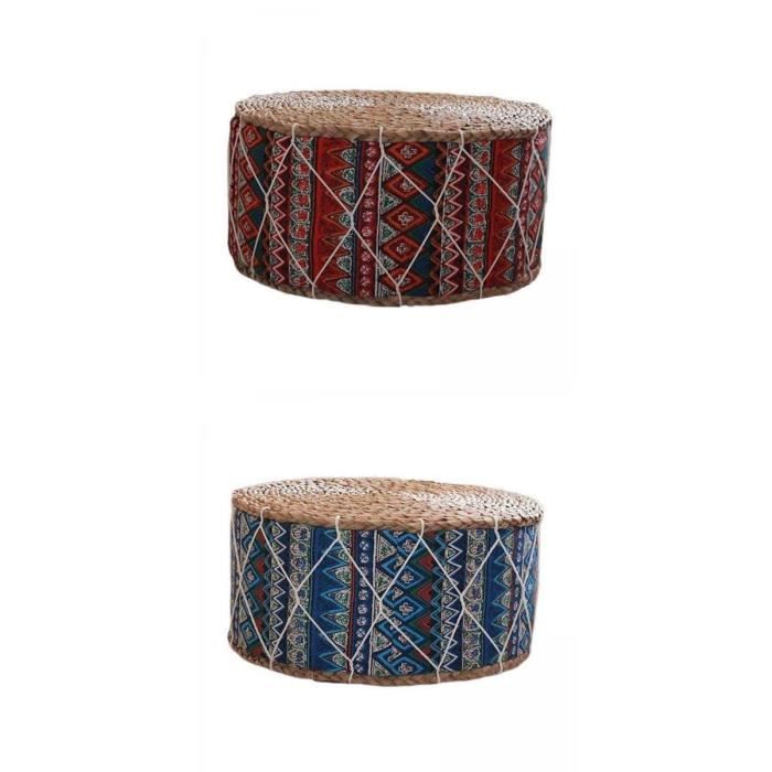 Coussin De Sol Rond En Paille 40 Cm – Pour Yoga, Méditation, Décoration – Rembourrage éponge