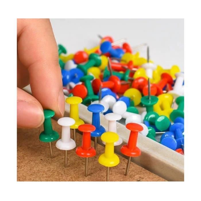 Lot De 100 Punaises En Bois Colorées CNYMANY - Épingles Antidérapantes Pour Tableau Et Loisirs Créatifs