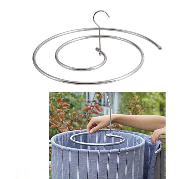 Cintre Multifonction - Inox - 42cm - Économiseur despace - Séchage Couvertures - Design Contemporain