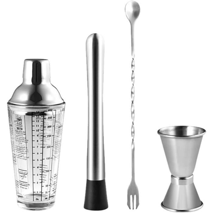 Shaker Cocktails Kit 4pcs Cocktail Professional Shaker Set en Acier