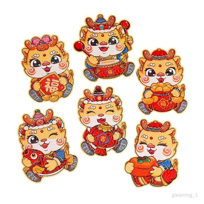 6 ENVELOPPES ROUGES Du Nouvel An Chinois Hong Bao Pour La Remise Des EUR 6,04 - FR