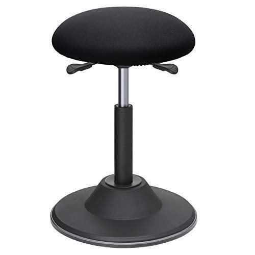 tabouret ergonomique - siège de travail rotatif 360° - hauteur réglable 50-70 cm - noir