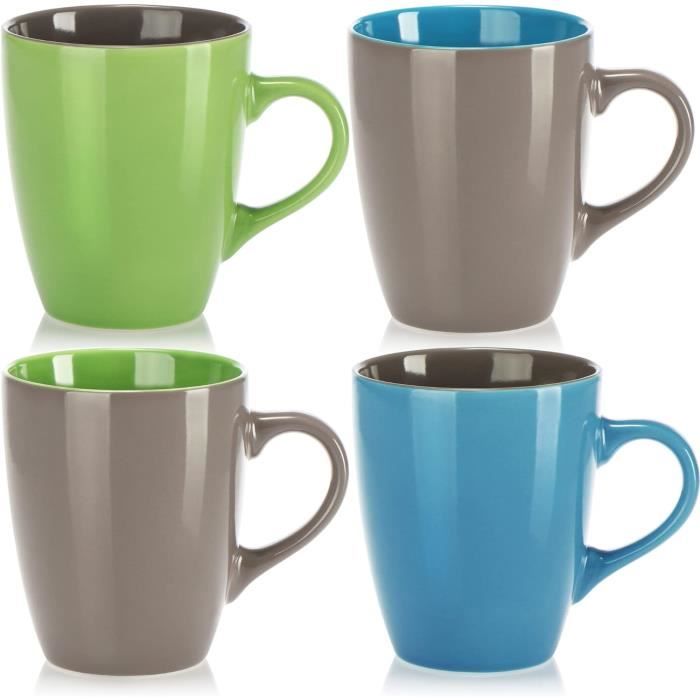Lot De 6 Tasses à Café En Porcelaine Blanche