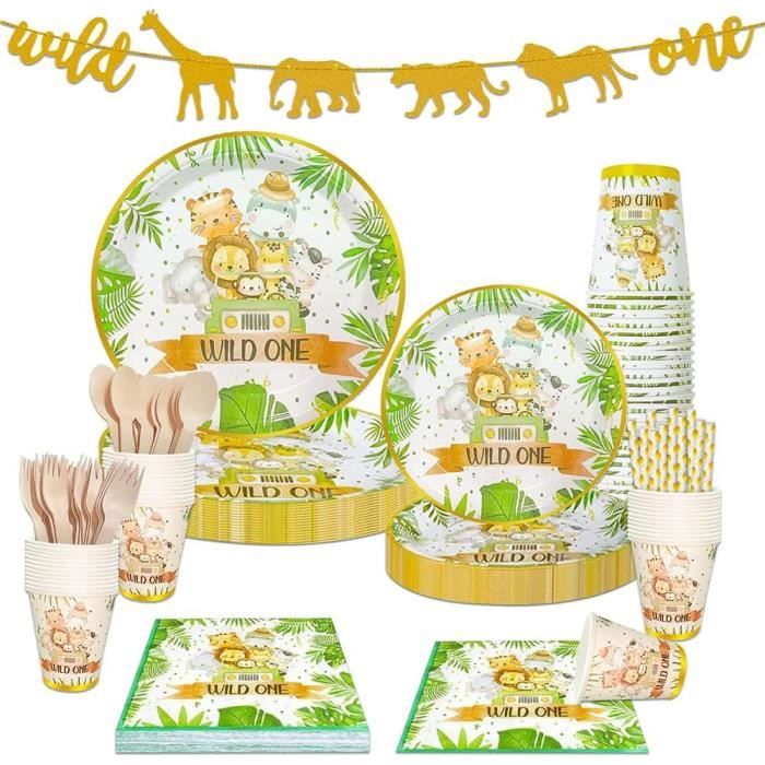 Lot De 34 Décorations D'Anniversaire De La Jungle - Animaux Safari - Décoration D'Anniversaire 4