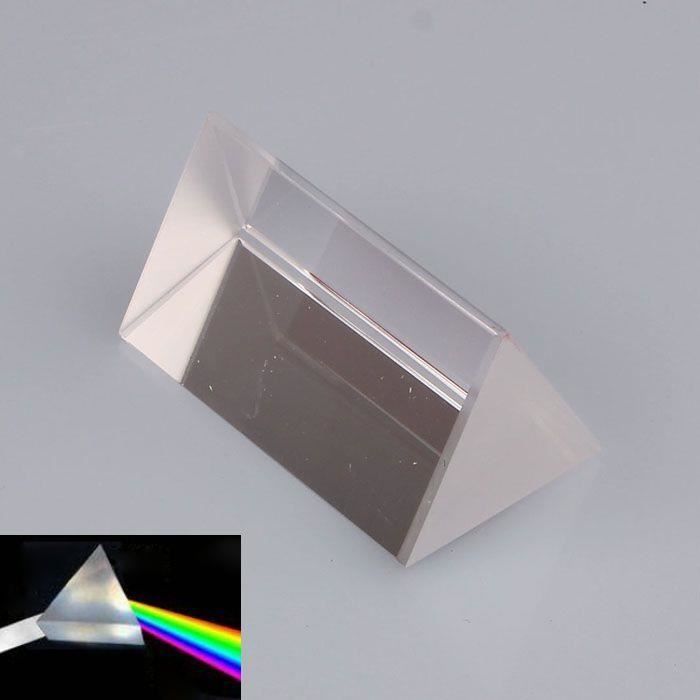 Zunbo 3 Pcs Cube de Verre Optique Photographie Prisme 20mm Prisme Verre Triple Triangulaire pour Enseignement du Prisme de Physique 