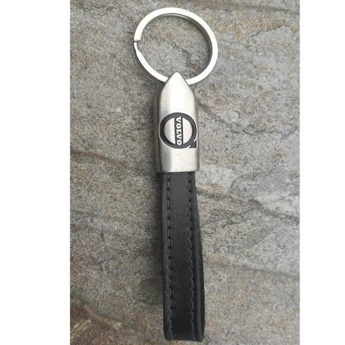 porte cles volvo fait en metal et cuir porte clef elegant et creatif de marque de voiture porte cle 3d logo de voiture noir noir cdiscount bagagerie maroquinerie