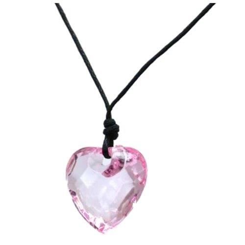 MAGNIFIQUE PENDENTIF QUARTZ ROSE EN COEUR A FACETTES