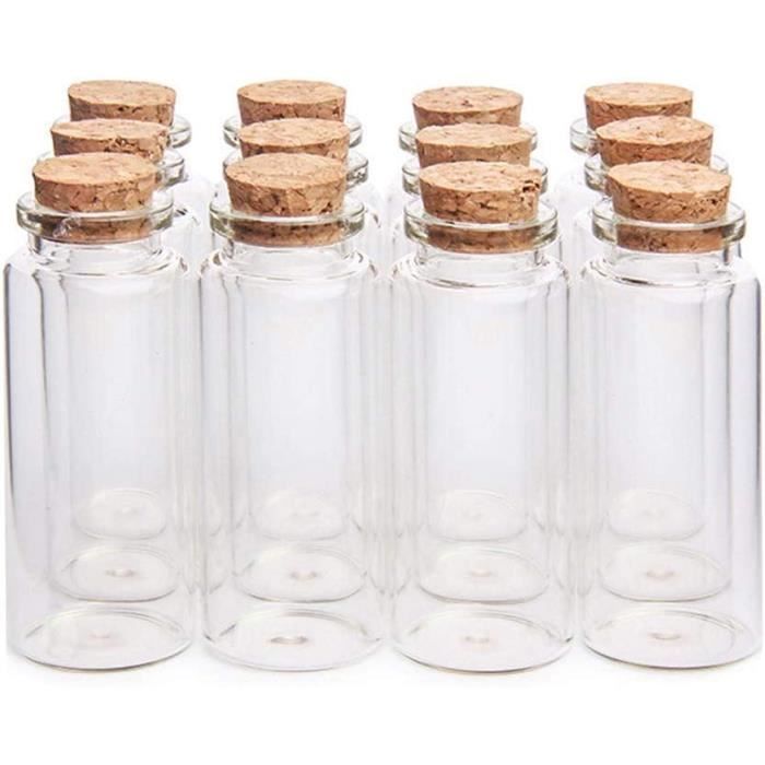 2 Bouteilles En Verre Avec Bouchon Liège - Pots Hermétiques Pour Terrarium DIY, Décoration Maison Ou Bureau - 7