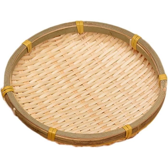 Corbeille De Fruits Fruits De Bambou Tissés Ronds à La Main Fruits De