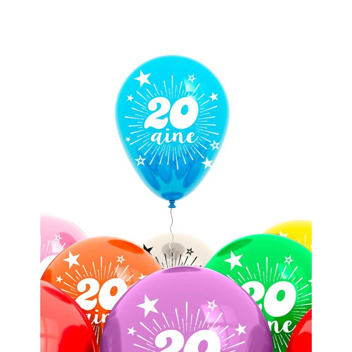 Ballons anniversaire 20 ans (x8)