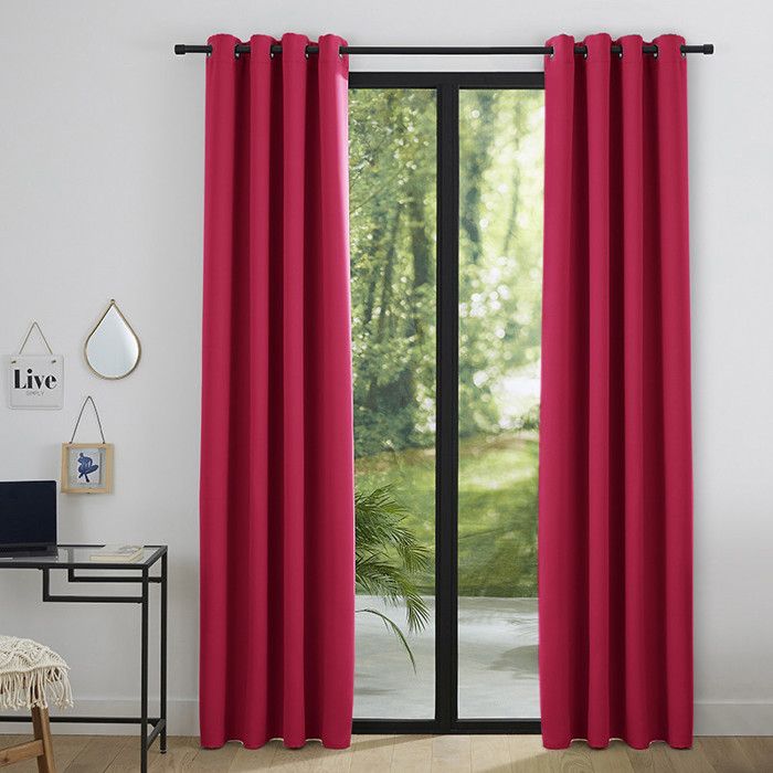 Rideaux Rouge 140 X 260 Achat Vente Pas Cher