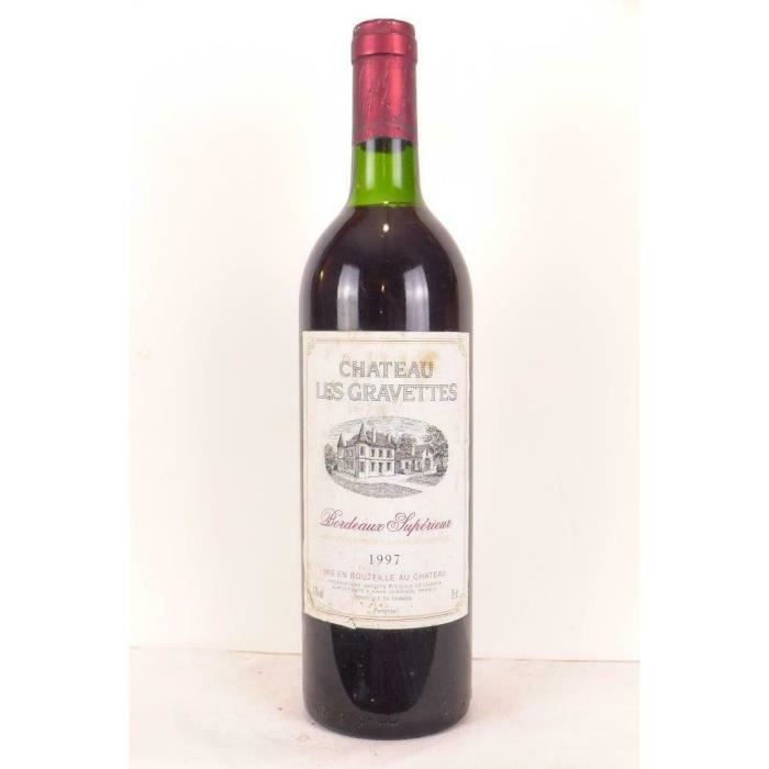 Bordeaux supérieur château les gravettes rouge 1997 - bordeaux