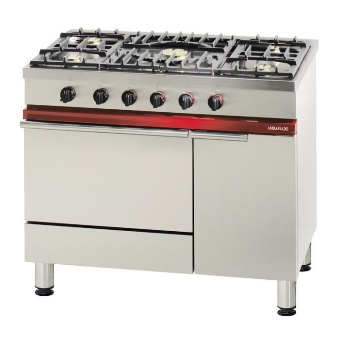 Fourneau 5 Feux Vifs Sur Four Gaz Gn 1 1 Gaz Butane Propane Cdiscount Electromenager