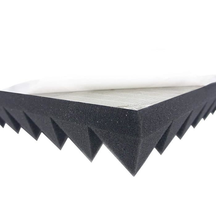 Mousse Pyramidale Type 100 X 50 X 7 Cm Tapis D'isolation Acoustique