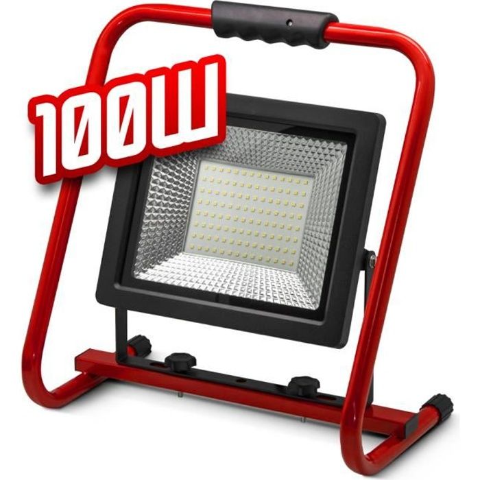 Projecteur LED Hofftech / Lampe de chantier SMD - 100 Watt - IP65
