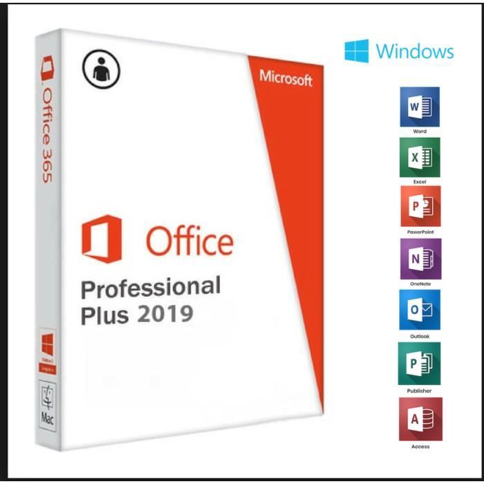 Microsoft Office 2019 Pro Plus Français Clé d'activation Livraison ...