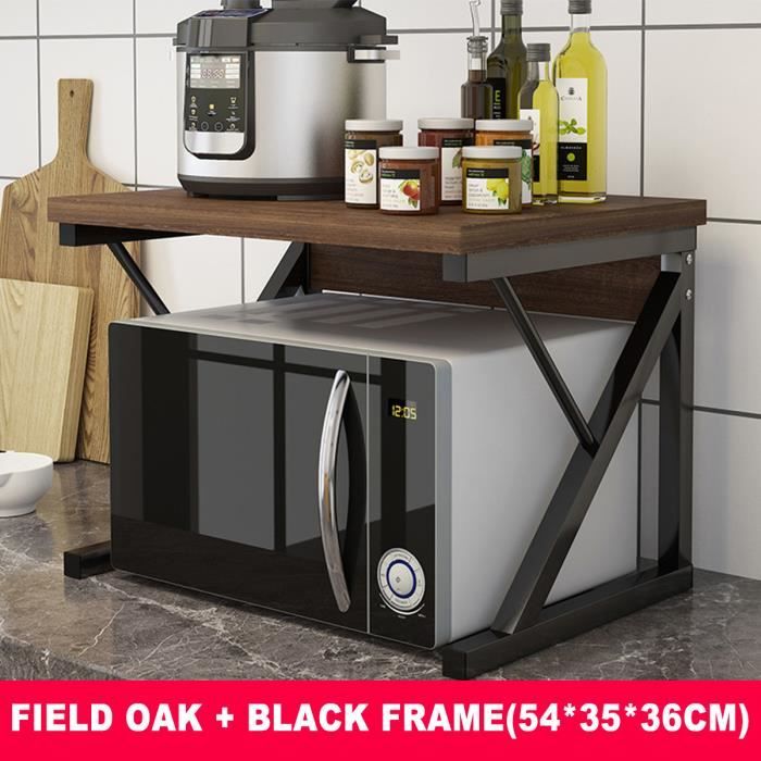 Support Micro-Ondes KEVO - Étagère Rangement Cuisine 54x35x34.5cm - Multifonction, Stable