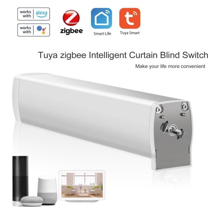 Moteur de rideau électrique intelligent Tuya 155MM 4rd Zigbee/WiFi, silencieux, avec télécommande, contrôle vocal via application et compatible Alexa 13 Moteur de rideau électrique intelligent Tuya 155MM 4rd Zigbee/WiFi, silencieux, avec télécommande, contrôle vocal via application et compatible Alexa 13