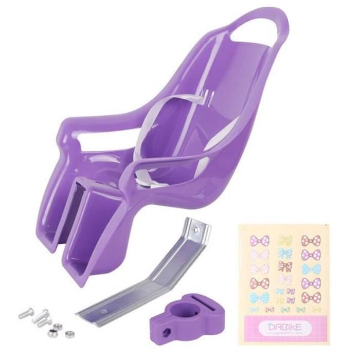 Siège De Poupée Universel Pour Vélo Enfant + Autocollants DIY | Compatible Tige Selle 1 Pouce (25,4 Mm) | Rose