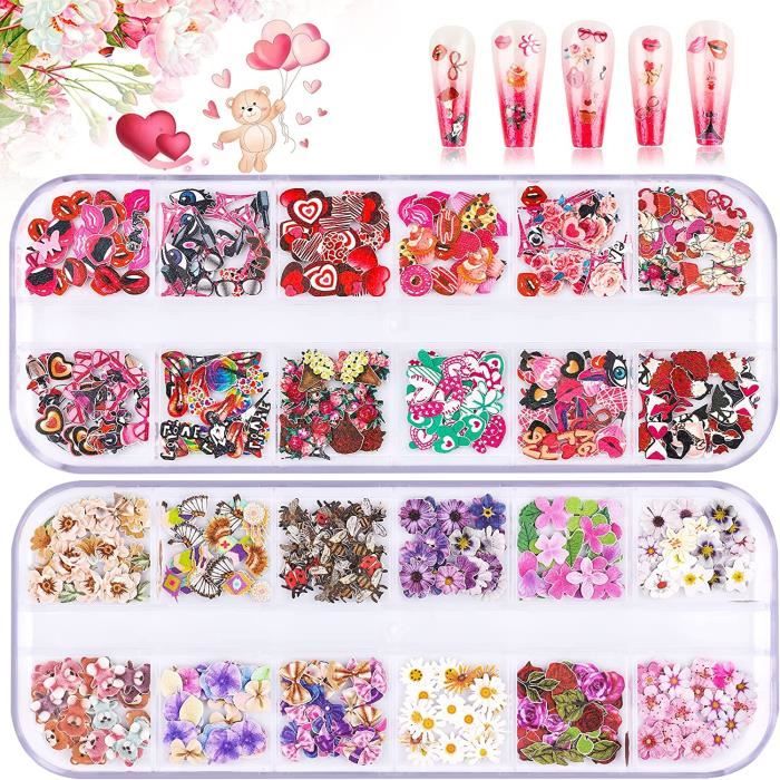 Stickers Nail Art Motifs Saint-Valentin - Cœurs Et Décalcomanies Pour Ongles