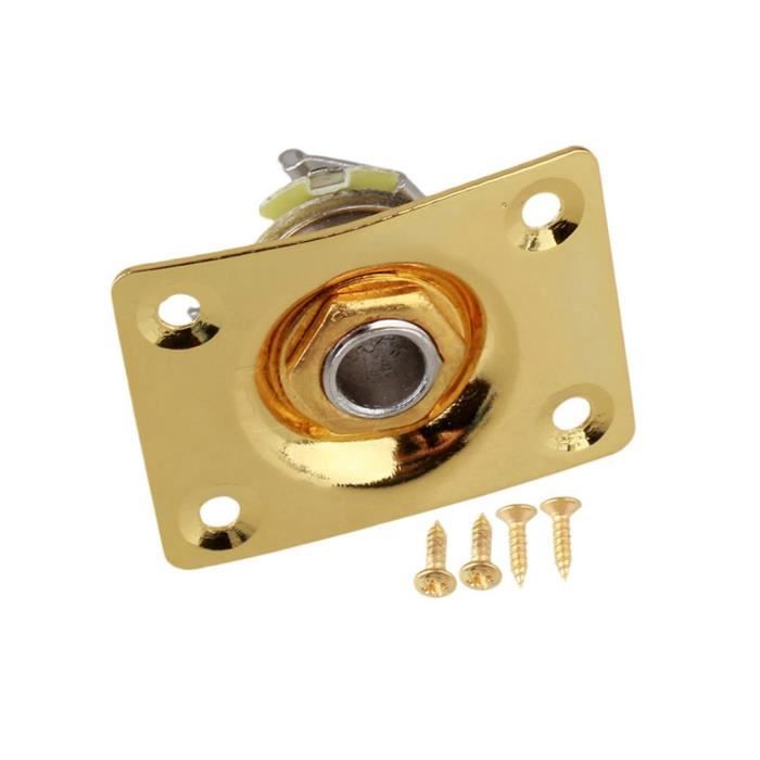 Prise Jack D'extrémité Pour Guitare Acoustique - Entrée 2,5mm, Sortie 6,35mm - Cuivre Chromé