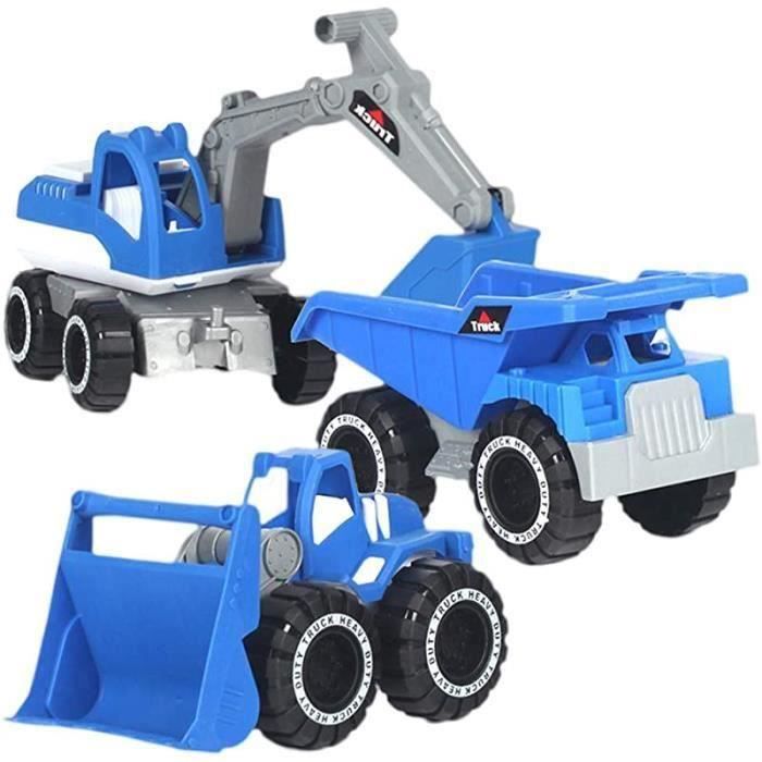 Lot De 4 Jouets De Sable Super Stables – Camion Benne, Pelleteuse & Véhicules De Chantier – Idéal Plage, Bac à Sable – Dès 3 Ans Garçons & Filles