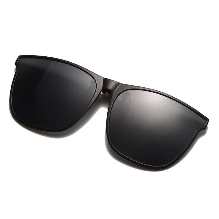 Lunettes De Soleil Polarisées à Clip SolarShield - Verres Gris, Monture Ajustable, Unisexe