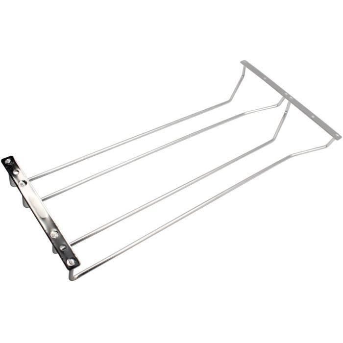 45 cm Support de Verre à vin, Porte-Verre à vin, Porte-Verres Suspendu sous Le Placard, 1PCS (3 rangées