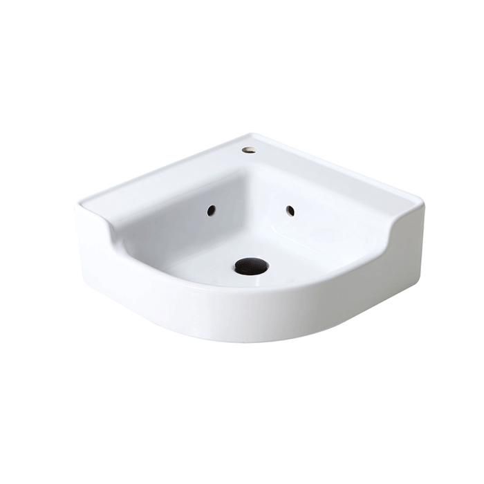 Lavabo d'angle en céramique émaillée 50 cm Industrialis