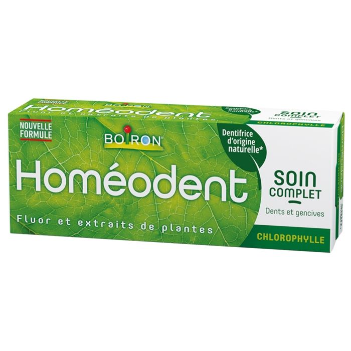 Comparer les prix de Homéodent-Boiron Homéodent® Soin Complet Dents et Gencives Chlorophylle Tube de 75 ml (Arôme : Chlorophylle)