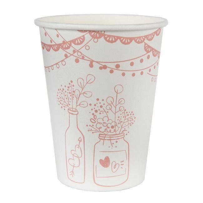 Gobelets En Carton Mariage Guinguette Chic Achat Vente Verre Jetable Cdiscount