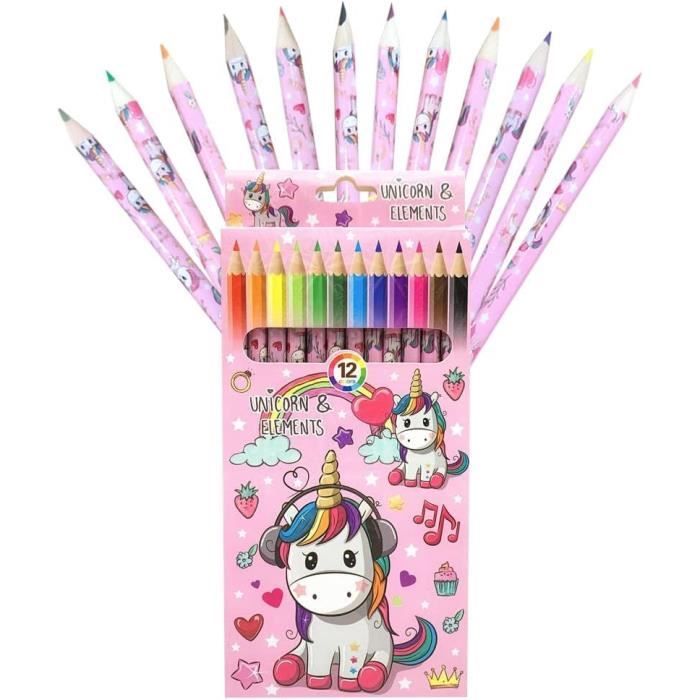 Yoimckay 12PCS Crayons Kawaii Cute Anime - Feutres Couleurs Enfants, Kit Coloriage Cadeau Fête