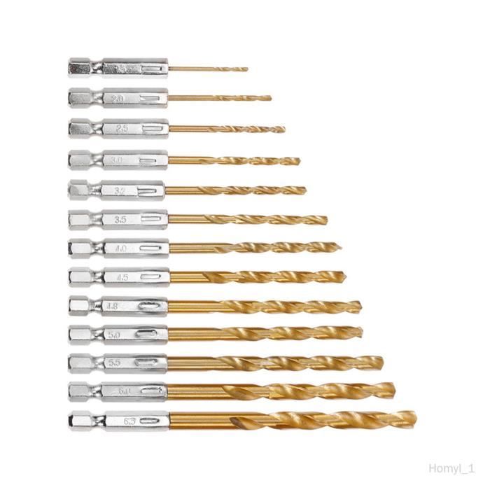 Lot de 4 forets coniques à tête fraisée et tige de valve ronde clé à