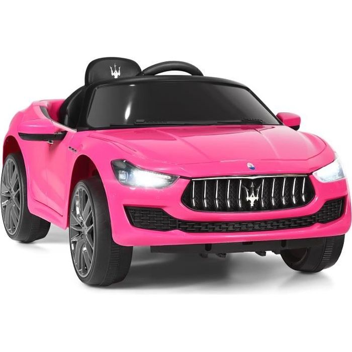 COSTWAY Voiture Electrique 12 V MASERATI Enfant V. Max. 4 5 Km H 2 Moteur Telecommande MP3 Effets Sonores Lumineux Maserati Rose Cdiscount Jeux Jouets