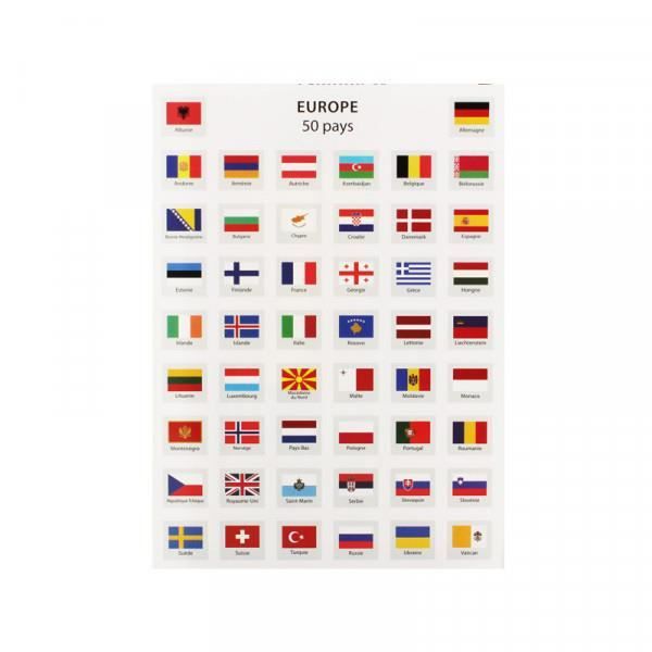 Gommettes - Les drapeaux - Drapeaux des pays du monde - 214 pièces